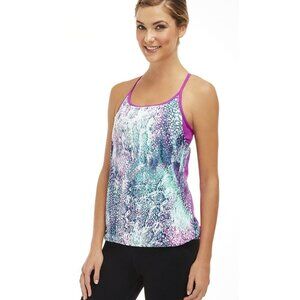 Fabletics Norwalk Tank Snake Print Orchid Purple Built in Bra
